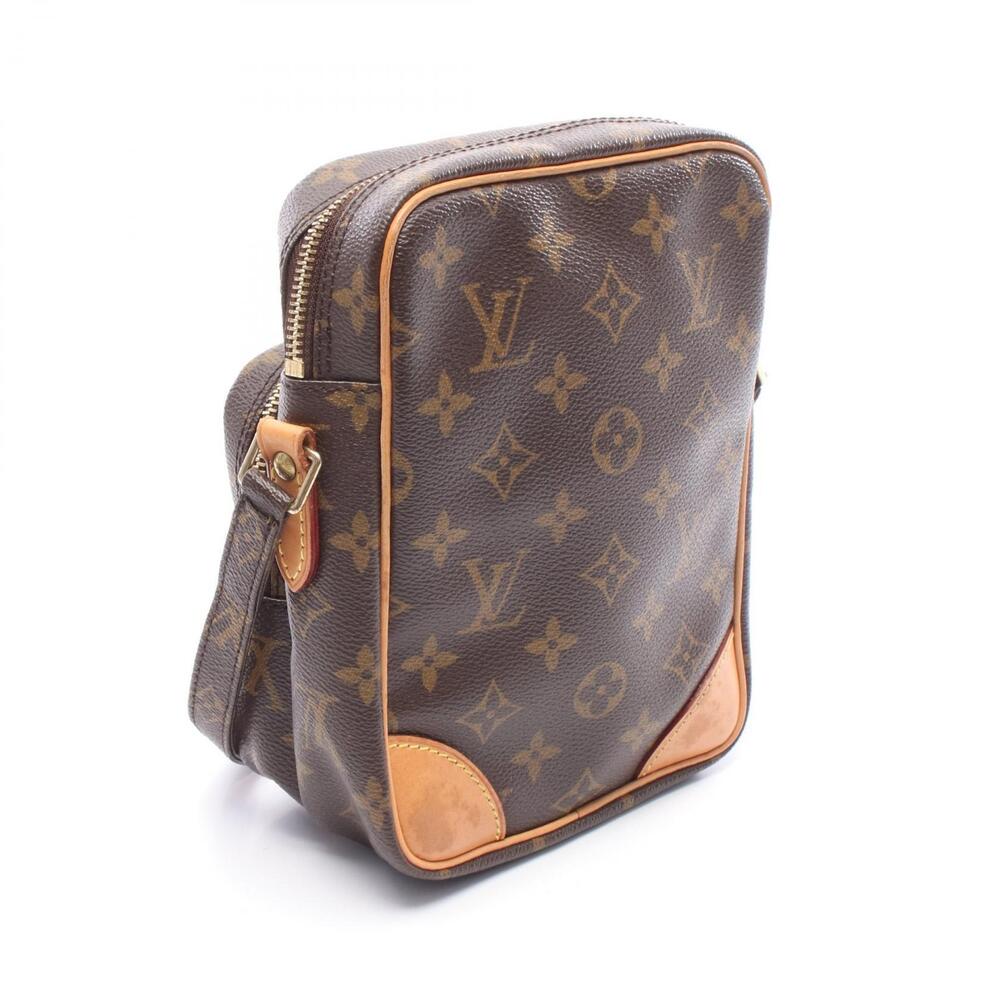Louis Vuitton Amazon Monogram Canvas Leather Shoulder Bag Brown